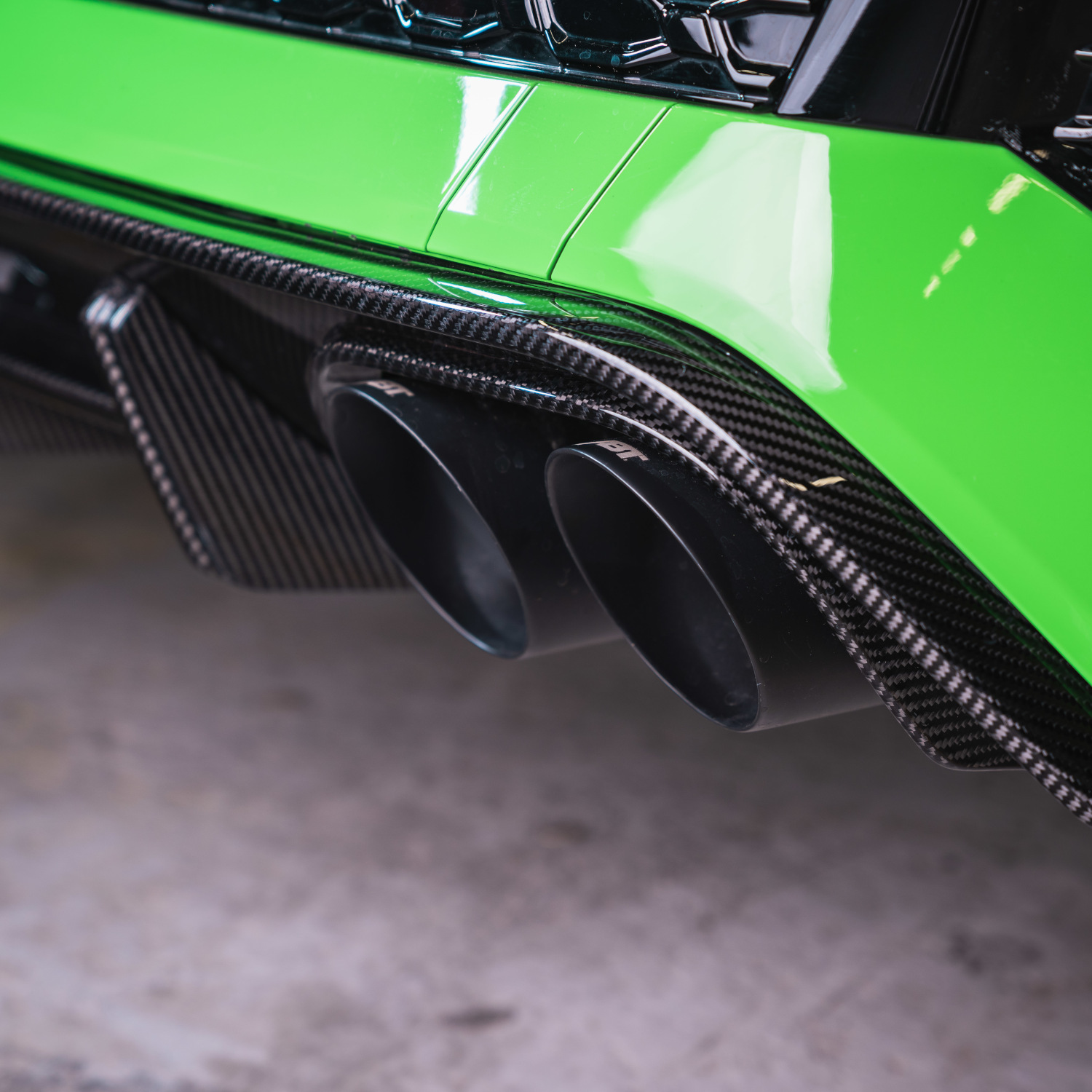 Close-up of tailpipes