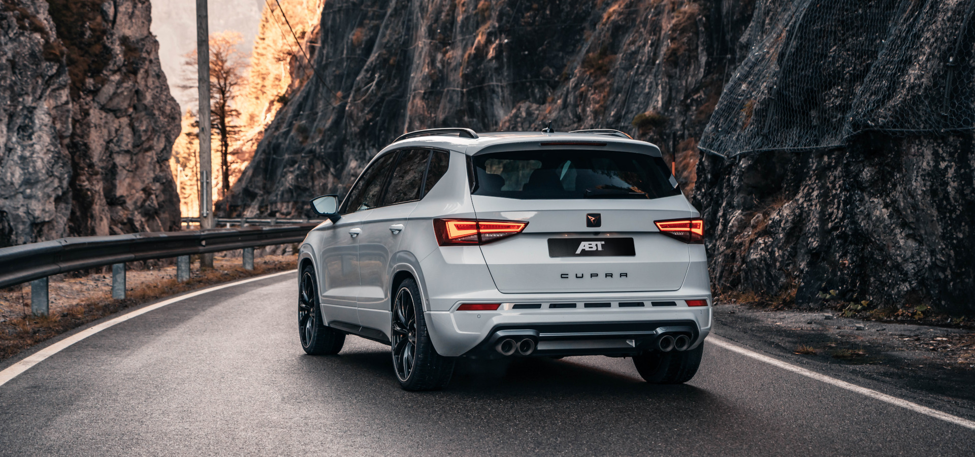 Seat Cupra Ateca, ABT Sportsline, rear view, exterior, white crossover,  tuning, HD wallpaper